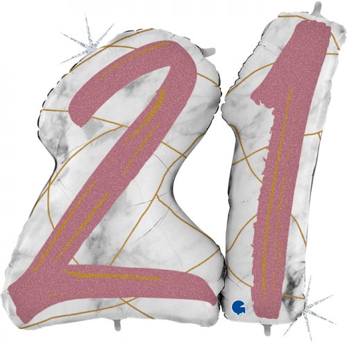 Party Balloon 21 Number Balloon 43" Foil balloon 