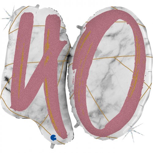 Party Balloon Marble mate Rose Gold 40 Number 40" foil Balloon 