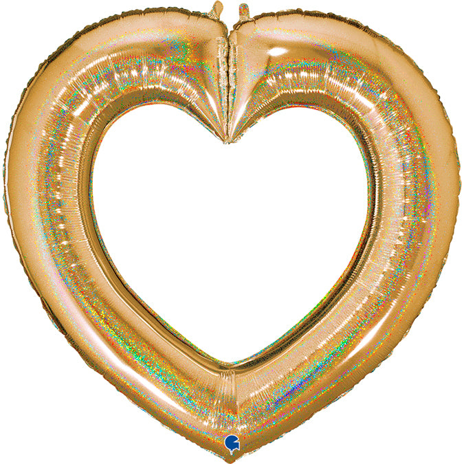 Glitter Linky Heart 41" Foil Balloon 