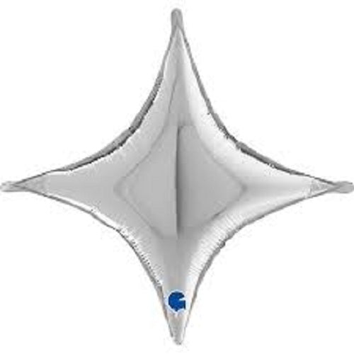 18" Silver Star 4 Point Foil Balloon 