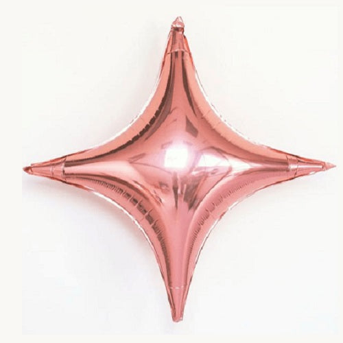 30" Rose Gold 4 Point Star Foil Balloon 