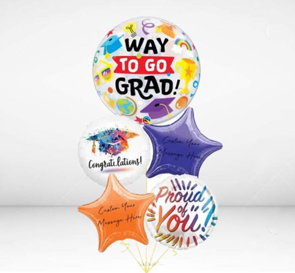 Graduation Helium Balloon Bouquet 6