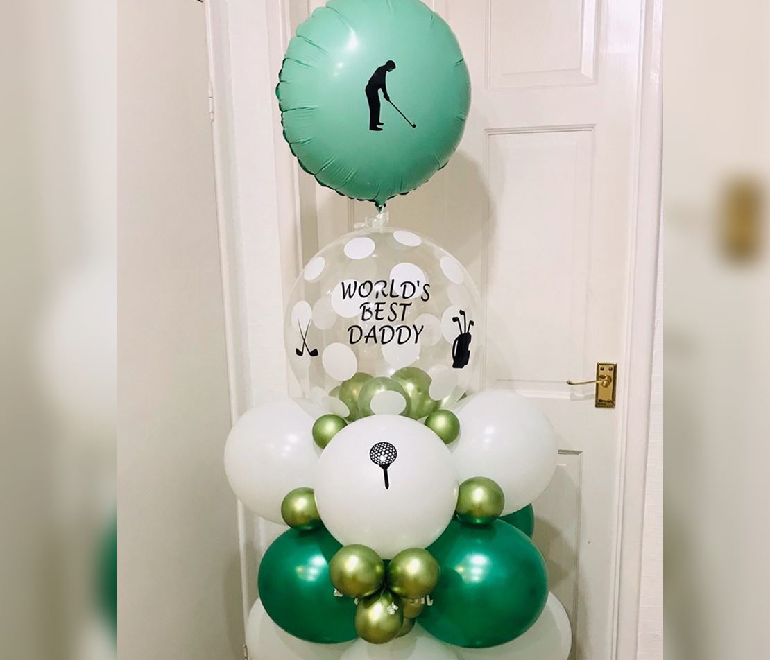 Golf Theme World's Best Dady Balloon Bouquet
