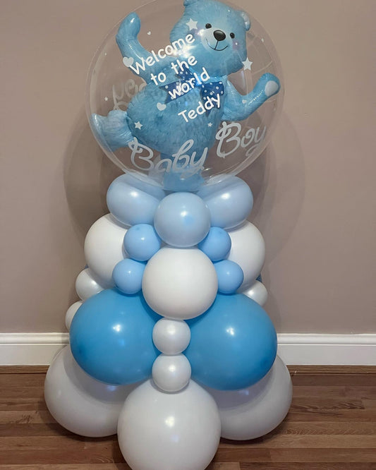 Bubble Confetti & Plain Balloon Bouquet