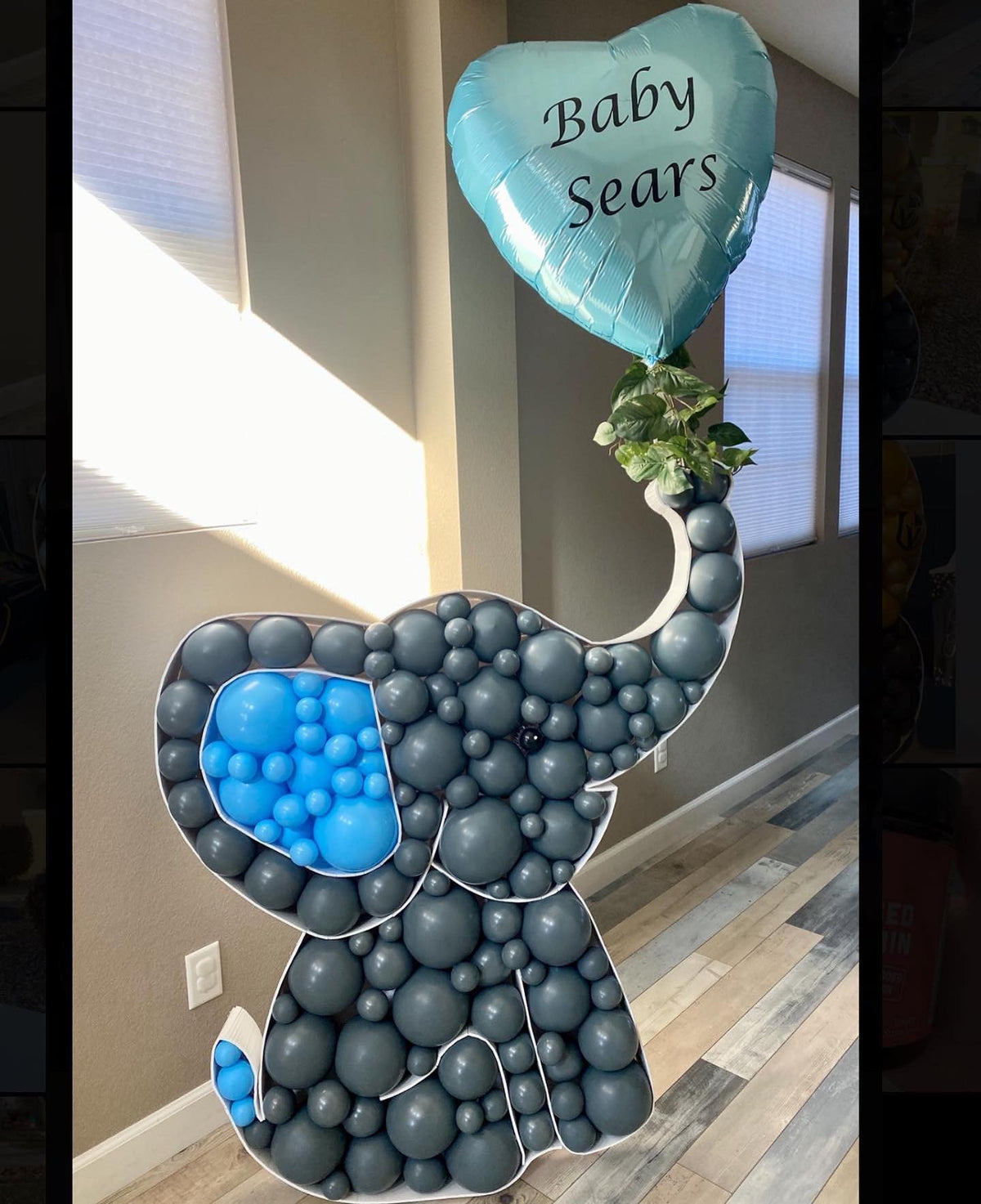Baby Sears Elephant Balloon Bouquet