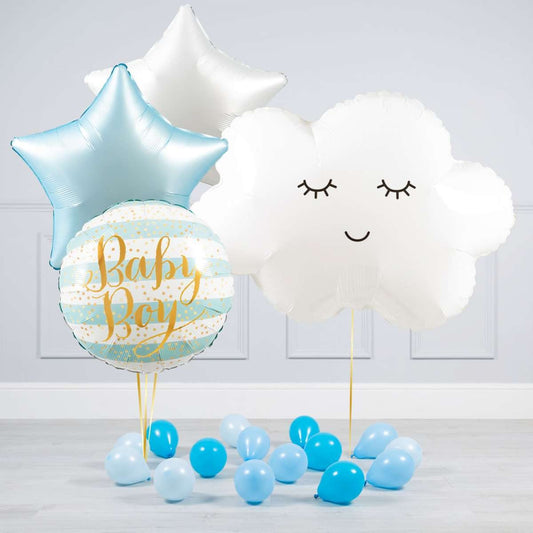 Baby Boy Cloud Inflated Balloon Package