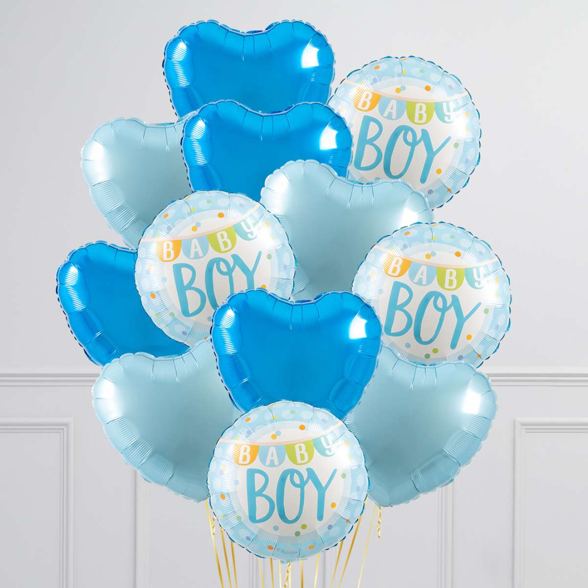 Baby Boy Bunting Inflated Foil Balloons