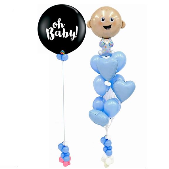 Oh Baby & Baby Boy Balloon Bouquet