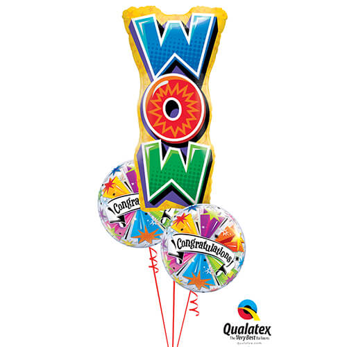 Party Balloon Wow Congrate Balloons Bouquet