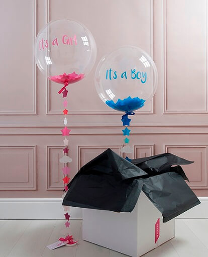 Party Balloon Personalised Gender Reveal Confetti Girl/Boy Balloons Bouquet 