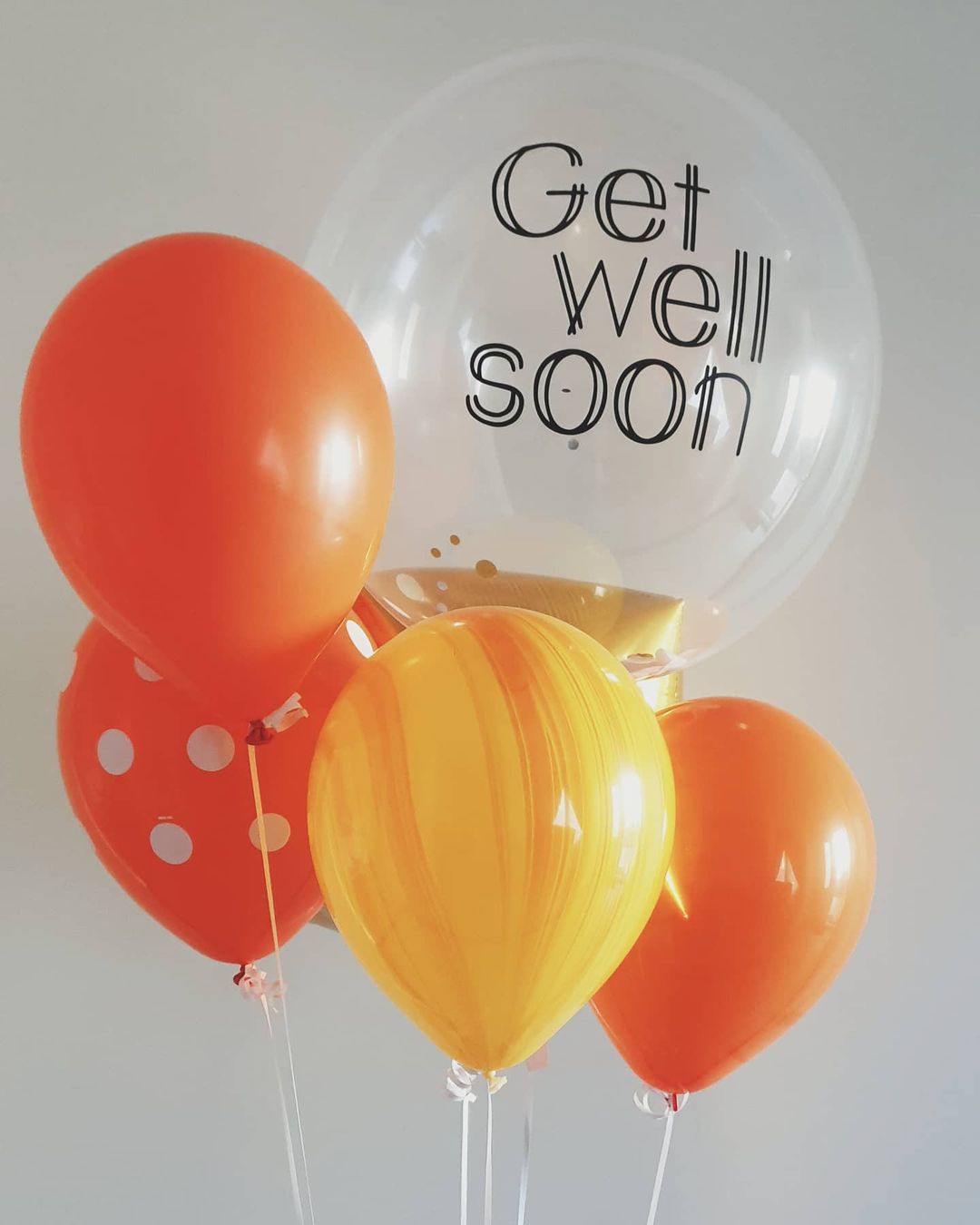 Party Helium Balloon Get Well Soon Bouquet 10