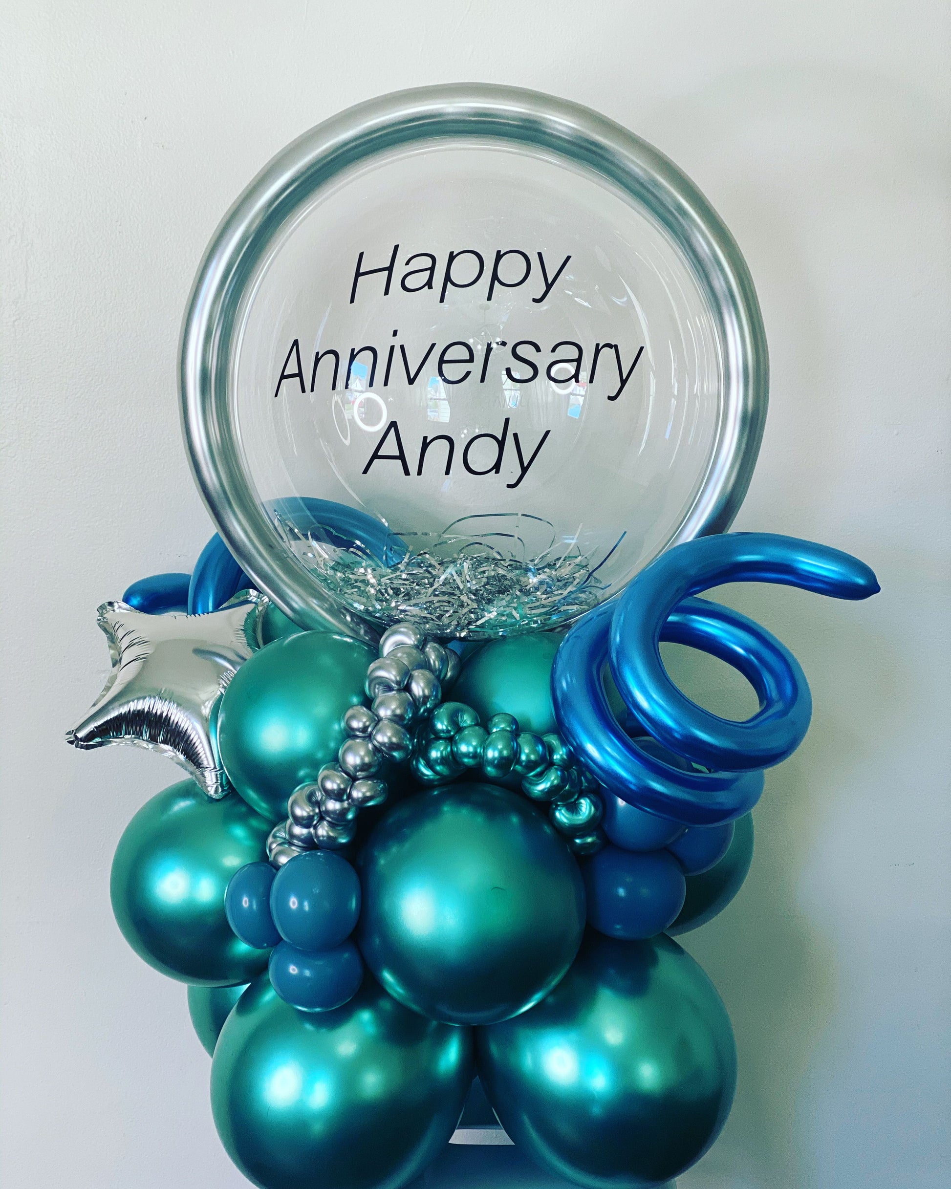 Happy Anniversary Bubble Balloon Bouquet