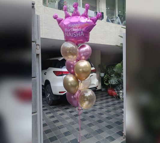 Happy Birthday Polka Dots And Star Balloon Bouquet