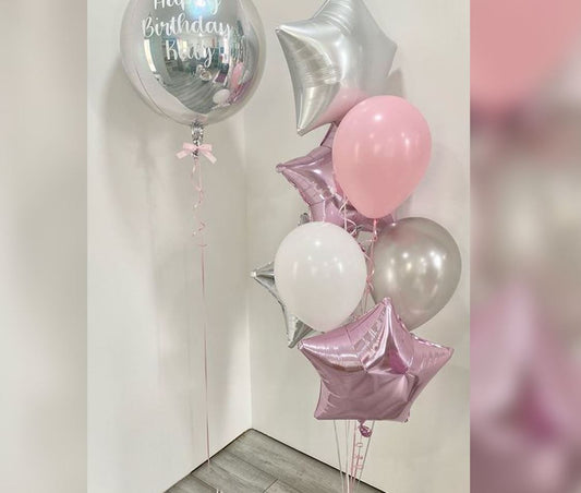 Happy Birthday Personalized ORBz And Star Balloon Bouquet