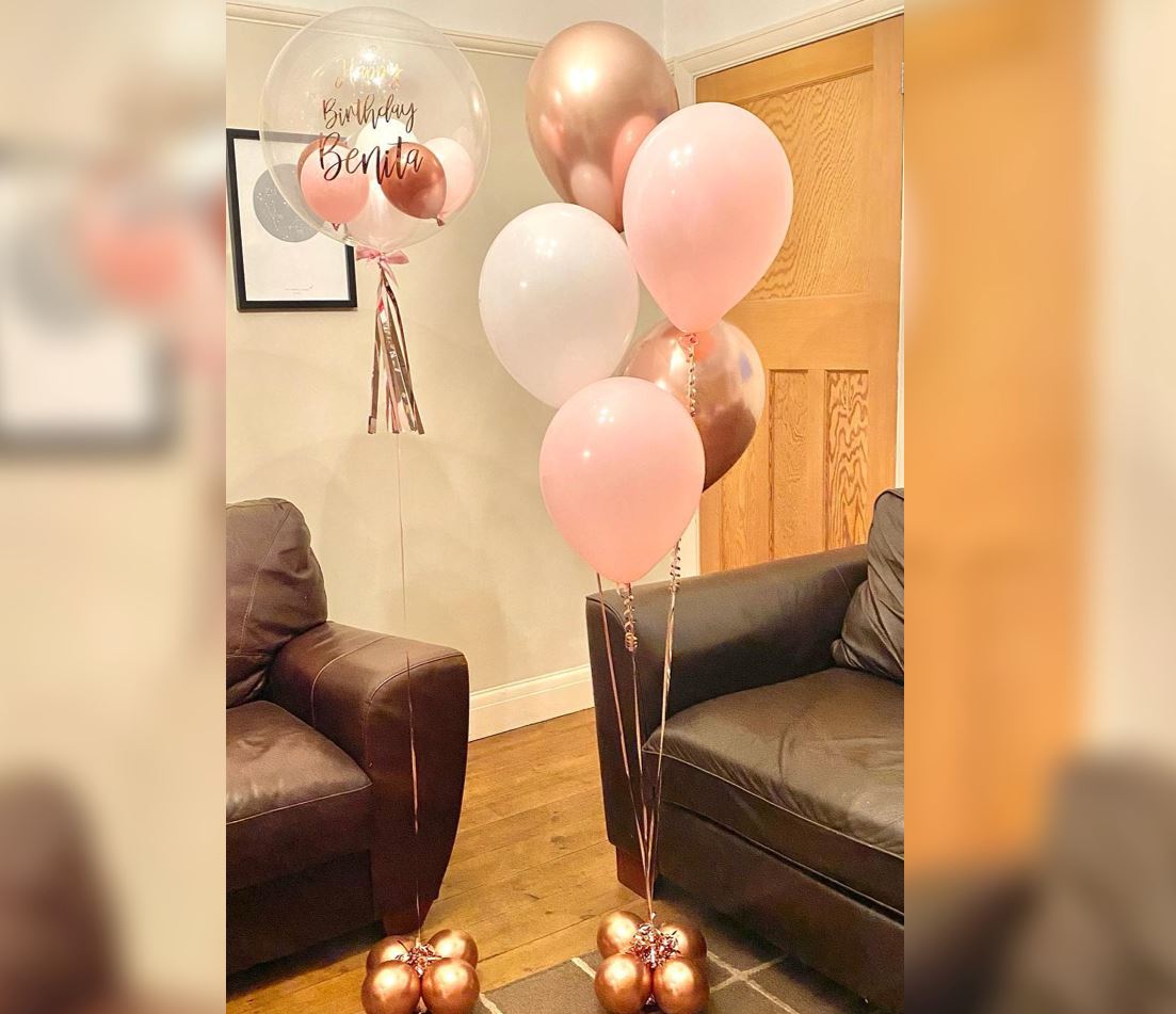 HBD Bubble Balloon Bouquet