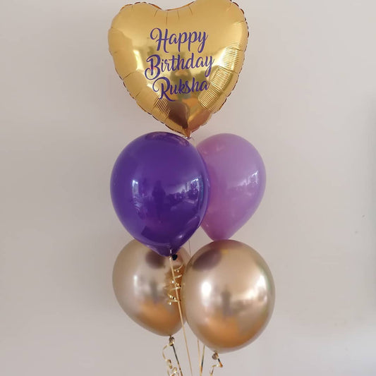 HBD Personalized Balloon Bouquet
