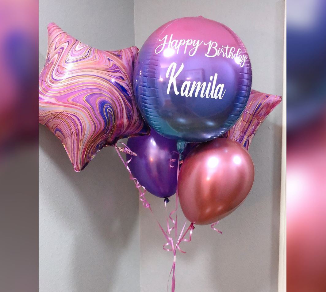 HBD Personalized ORBz Balloon Bouquet