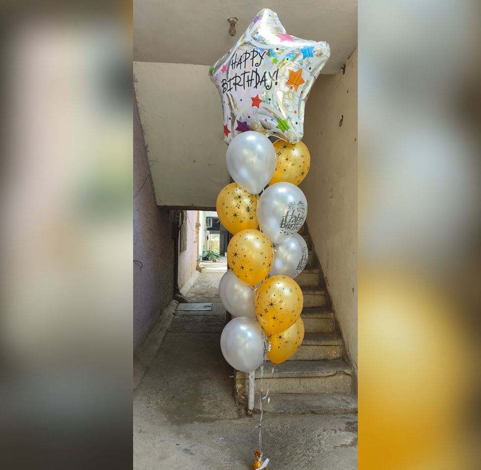 HBD Supershape Star Balloon 