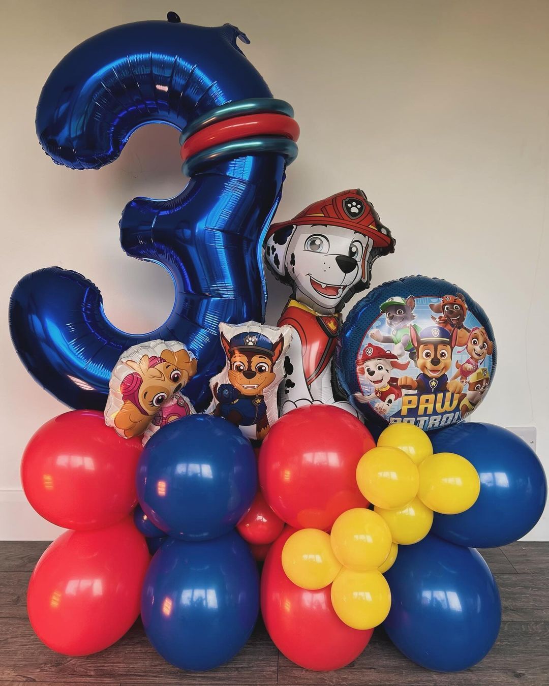 3rd Birthday Balloon Bunch