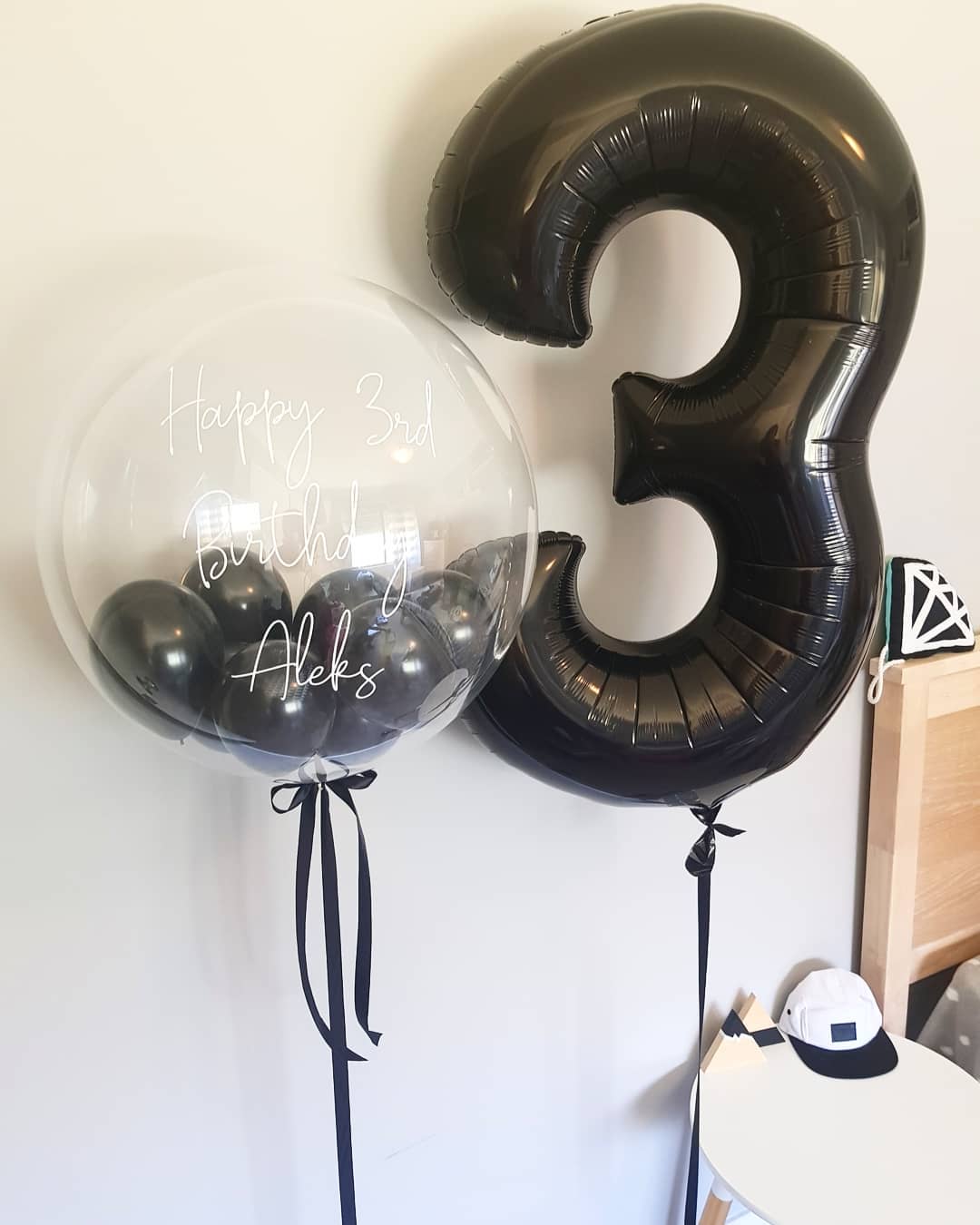 3rd Birthday Balloon cluster