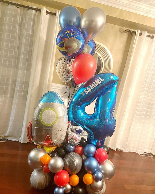4th Birthday Balloon Bunch