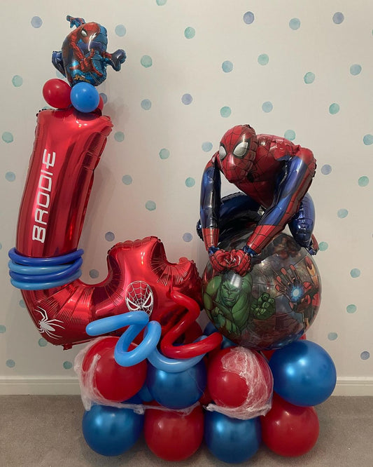 4th Birthday Balloon Cluster