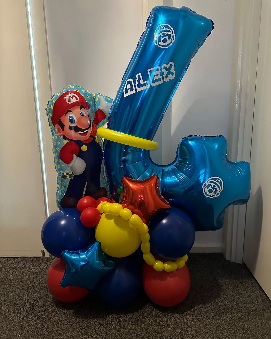 4th Birthday Balloon Bunch