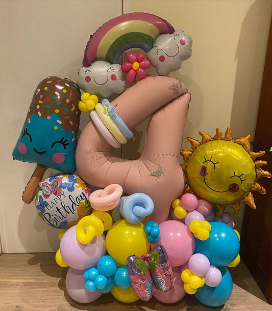 4th Birthday Balloon Bunch