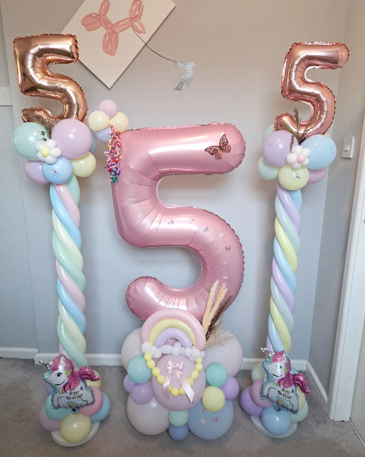 5th Birthday Balloon Bunch