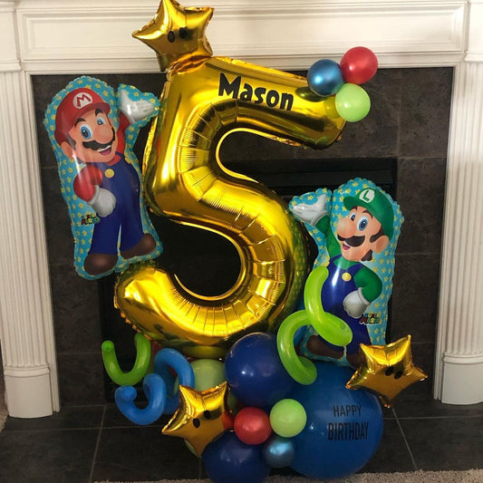 5th Birthday Balloon Cluster