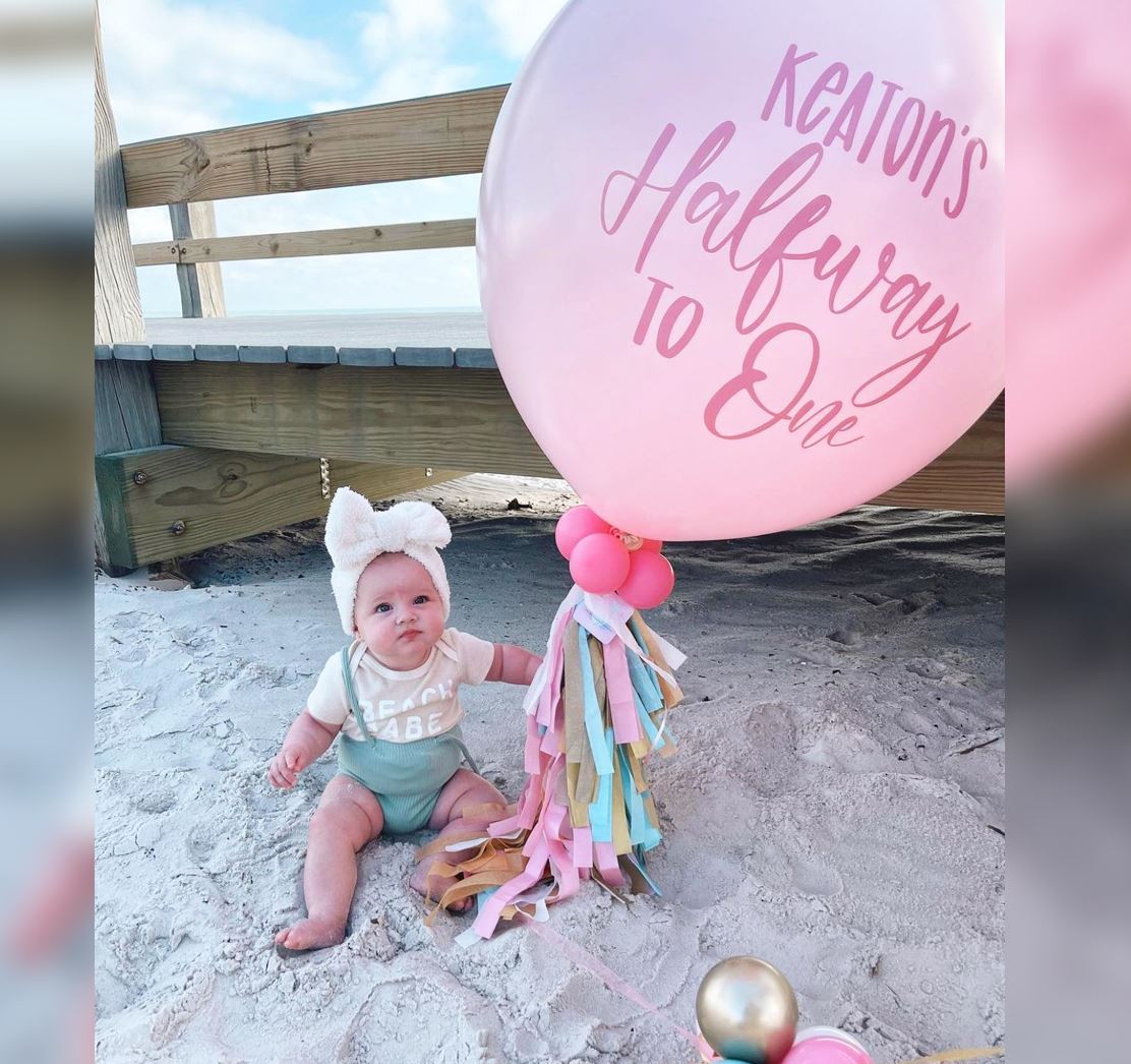 Half Birthday Theme Jumbo Latex Balloon Bouquet