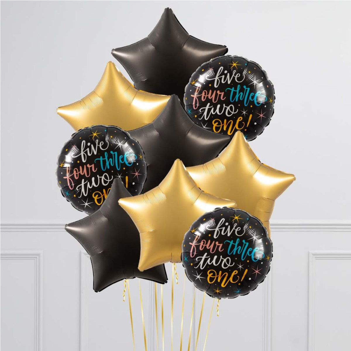 five four three two one Star Theme Balloon Bouquet