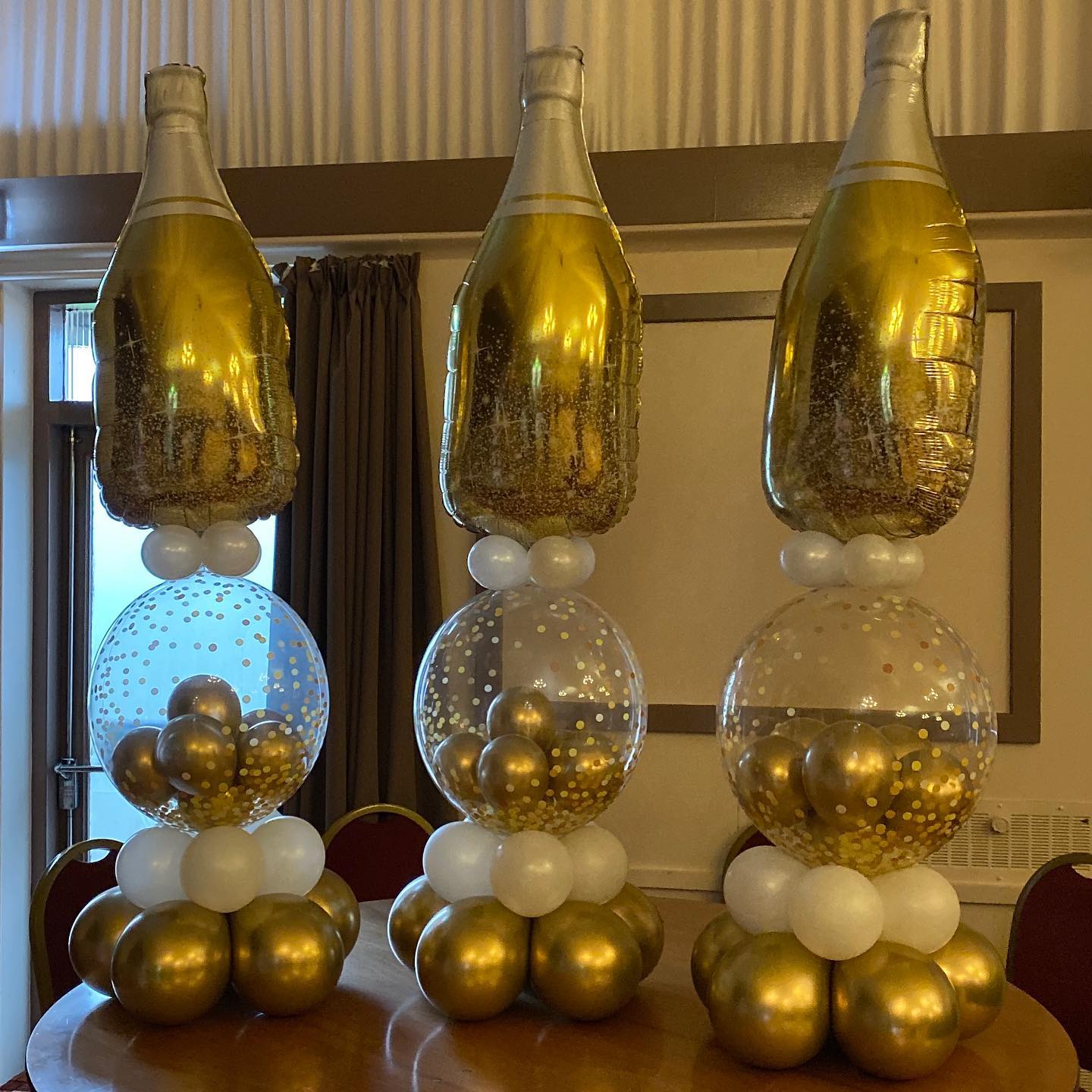 Champagne Bubble Cluster Balloon Bouquet