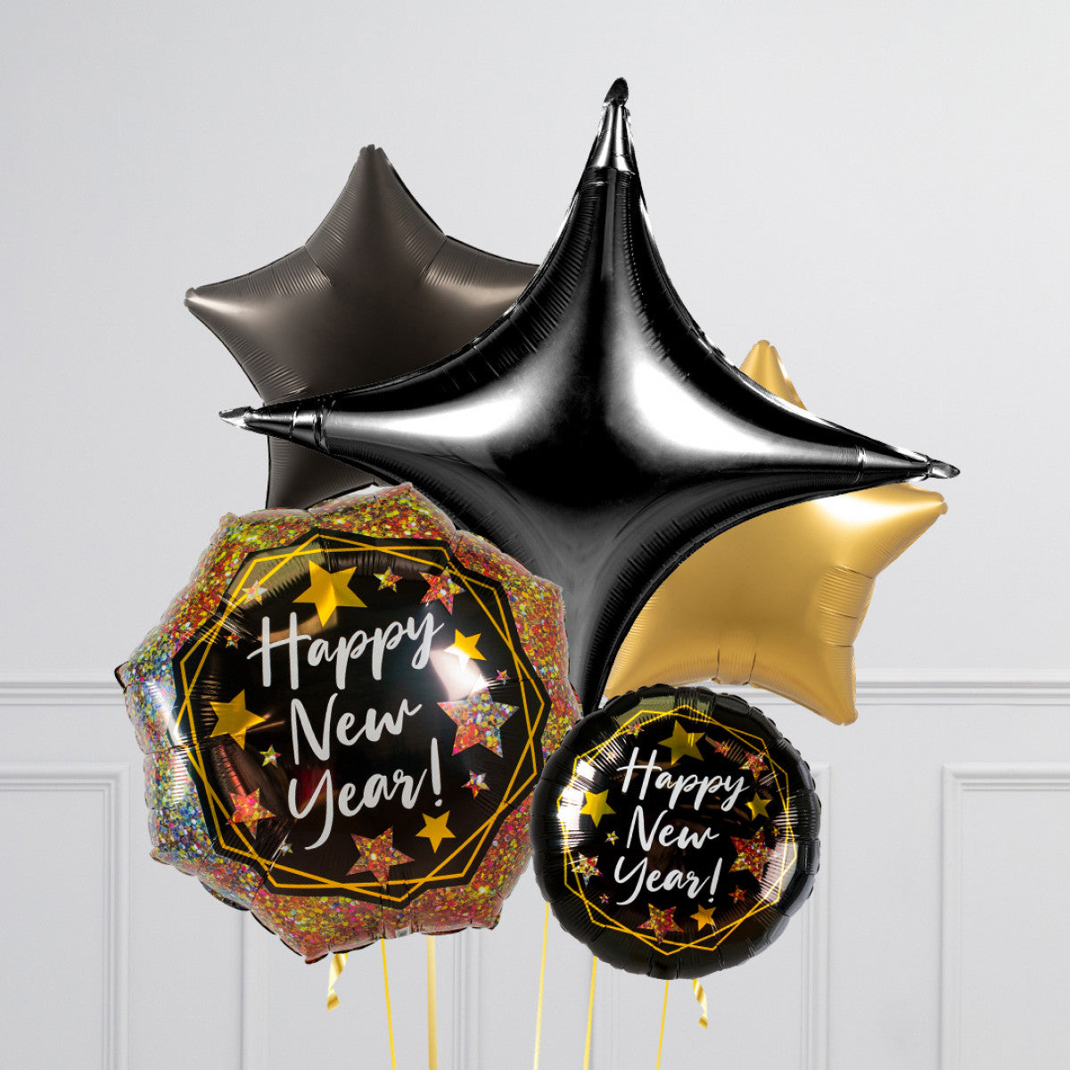 Printed Stars New Year Balloon Bouquet