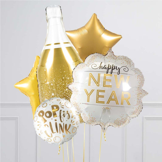New Year Theme Pop Fizz Clink Balloon Bouquet