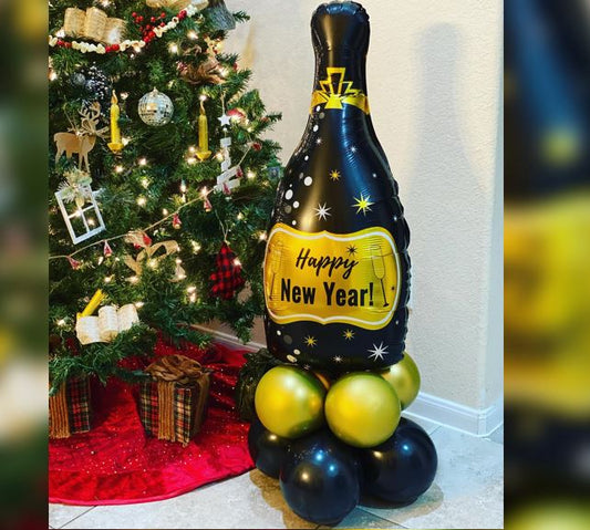 Champagne New year Balloon Bouquet