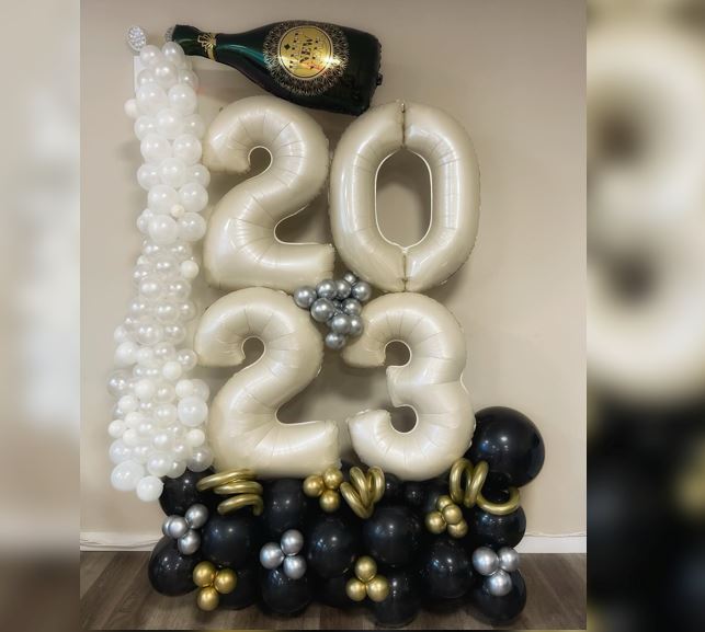 Champagne Bottle Balloon New Year Balloon Bouquet