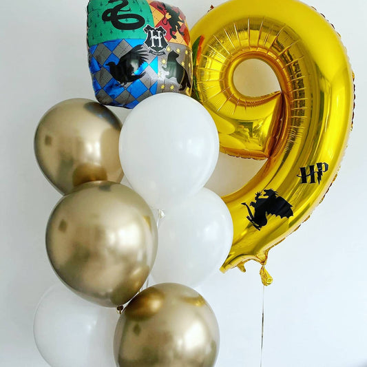 9th Birthday Harry Potter Golden Balloon Bouquet