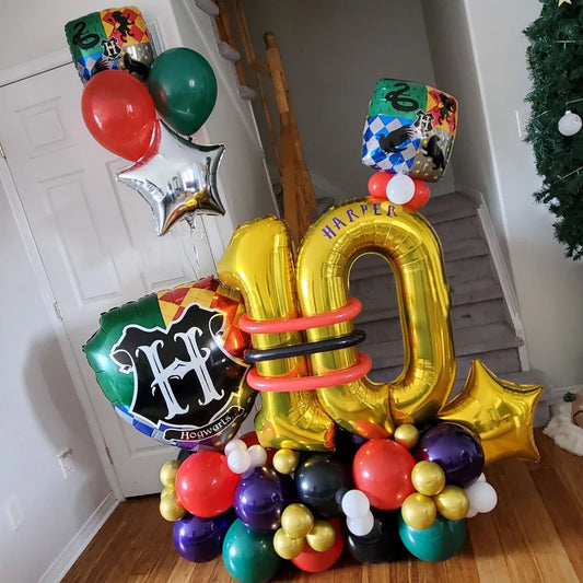 10th Birthday Harry Potter Cluster Balloon Bouquet