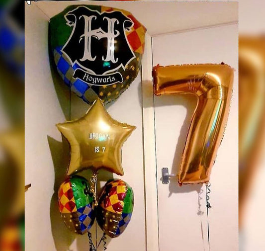 7th Birthday Harry Potter Foil Balloon Bouquet