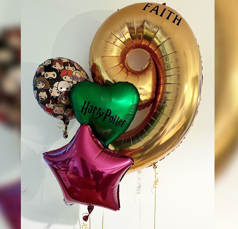 9th Birthday Harry Potter Balloon Bunch