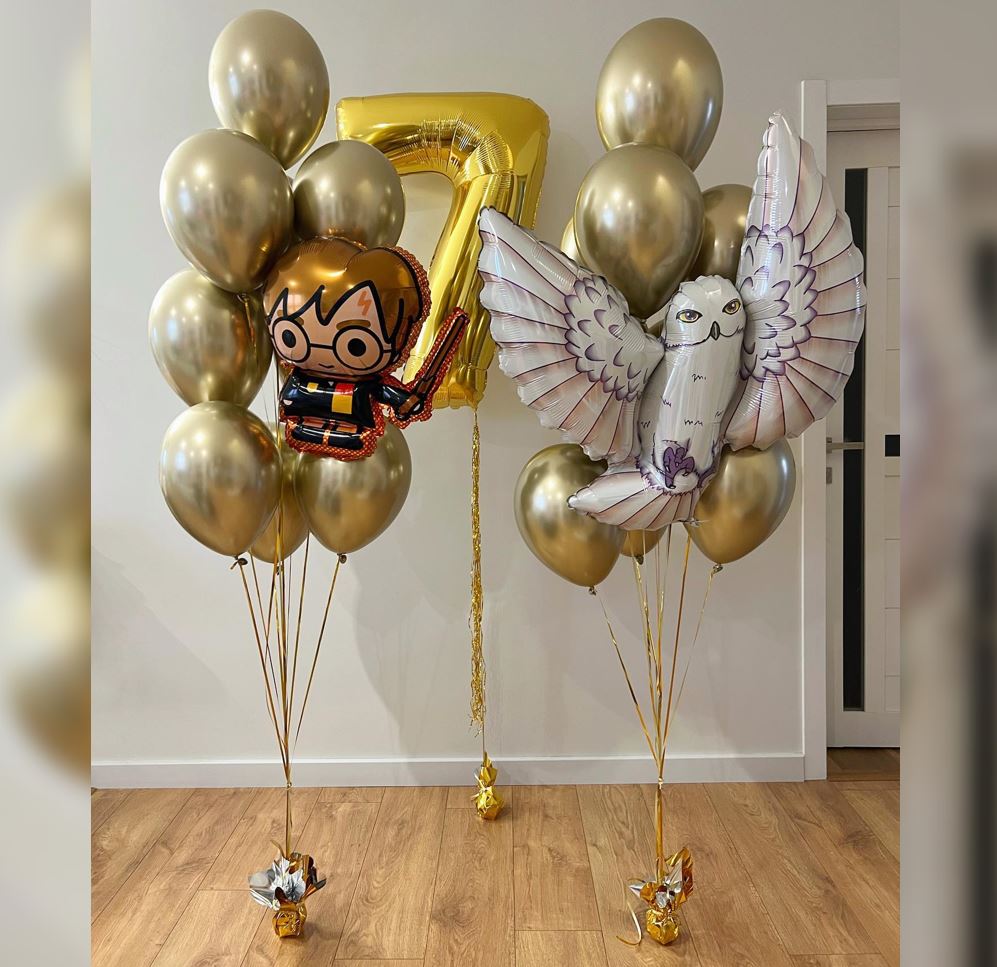 Harry Potter Theme Chrome Balloon Bouquet