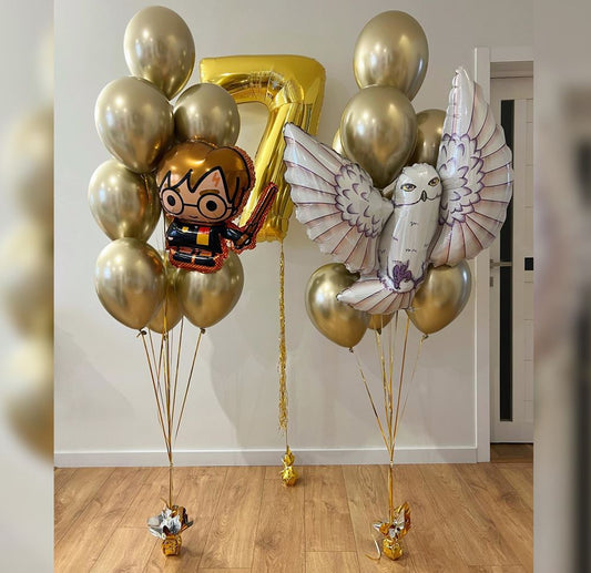 Harry Potter Theme Chrome Balloon Bouquet
