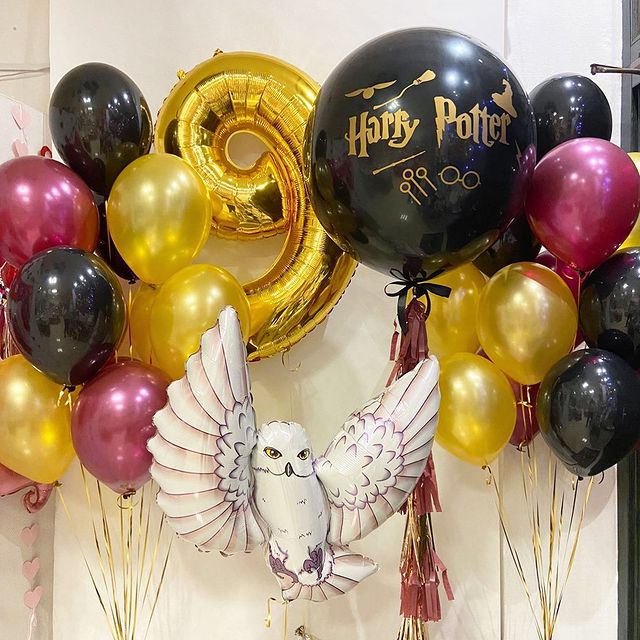 Harry Potter Theme 9th Birthday Balloon Bouquet