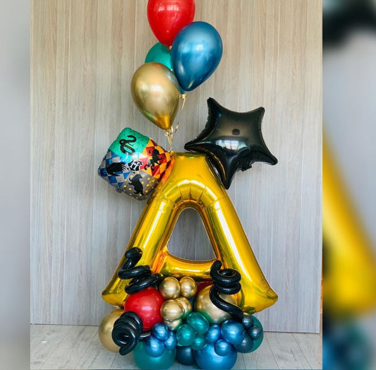 Harry Potter Theme Cluster Chrome Balloon Bouquet