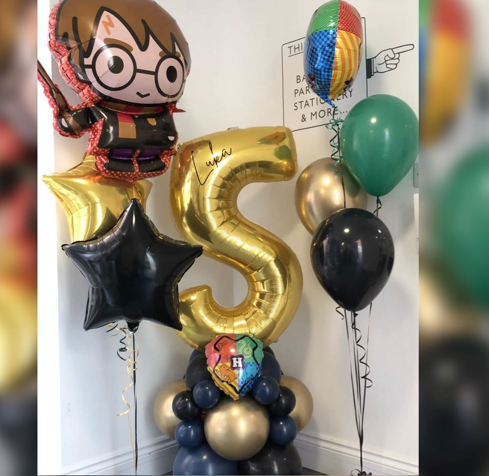 Funky Harry Potter 5th HBD Cluster Balloon Bouquet