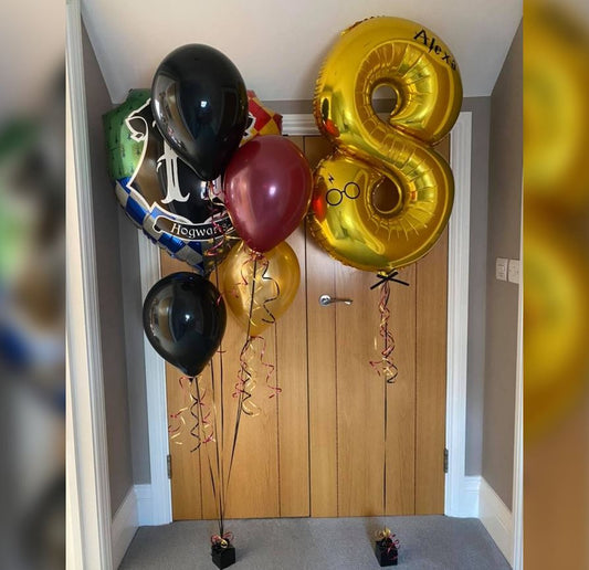Harry Potter Theme 8th HBD Bubble Balloon Bouquet