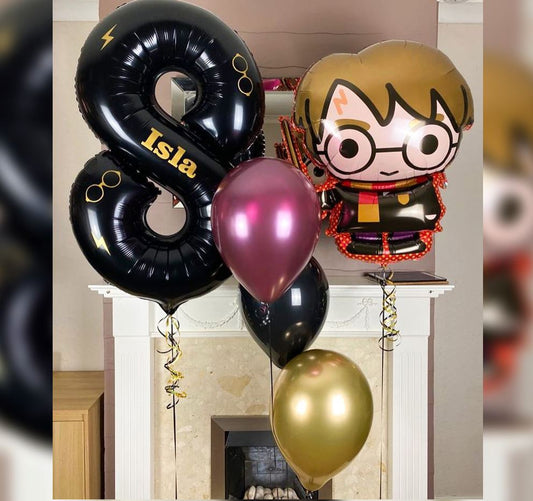 8th Birthday Funky Harry Potter Balloon Bouquet