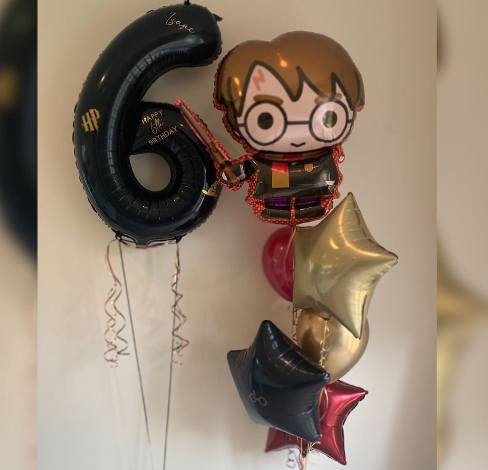 6th Birthday Funky harry Potter Balloon Bouquet