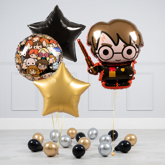 Harry Potter Theme 4th Birthday Cluster Balloon Bouquet